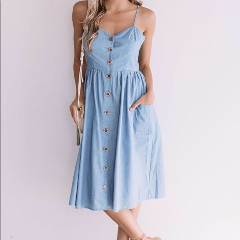 Sweeter In The South Chambray Midi